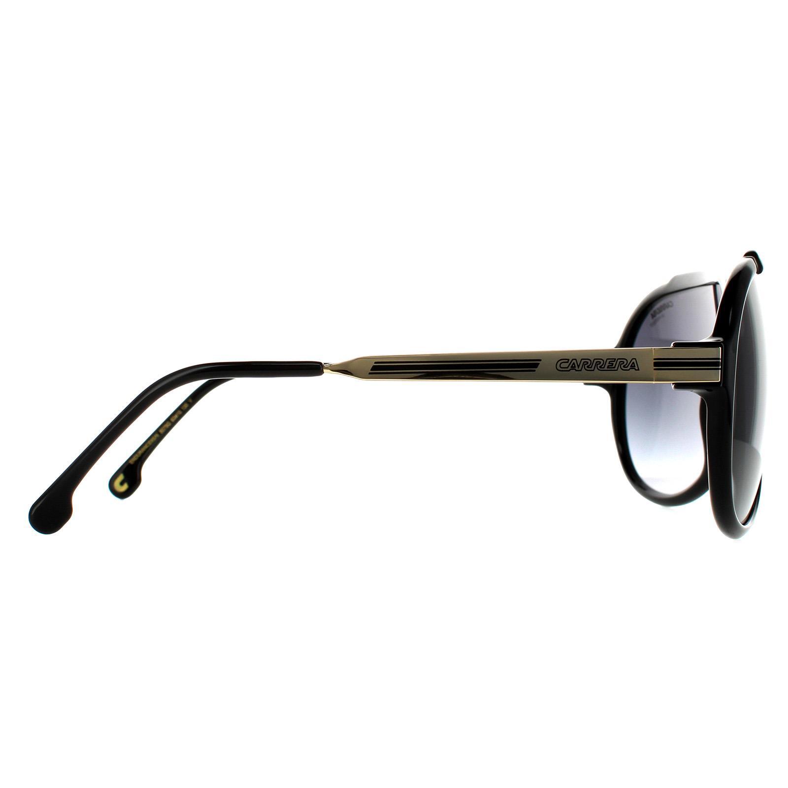 Carrera Aviator Unisex Black Dark Grey Gradient Sunglasses 4/4