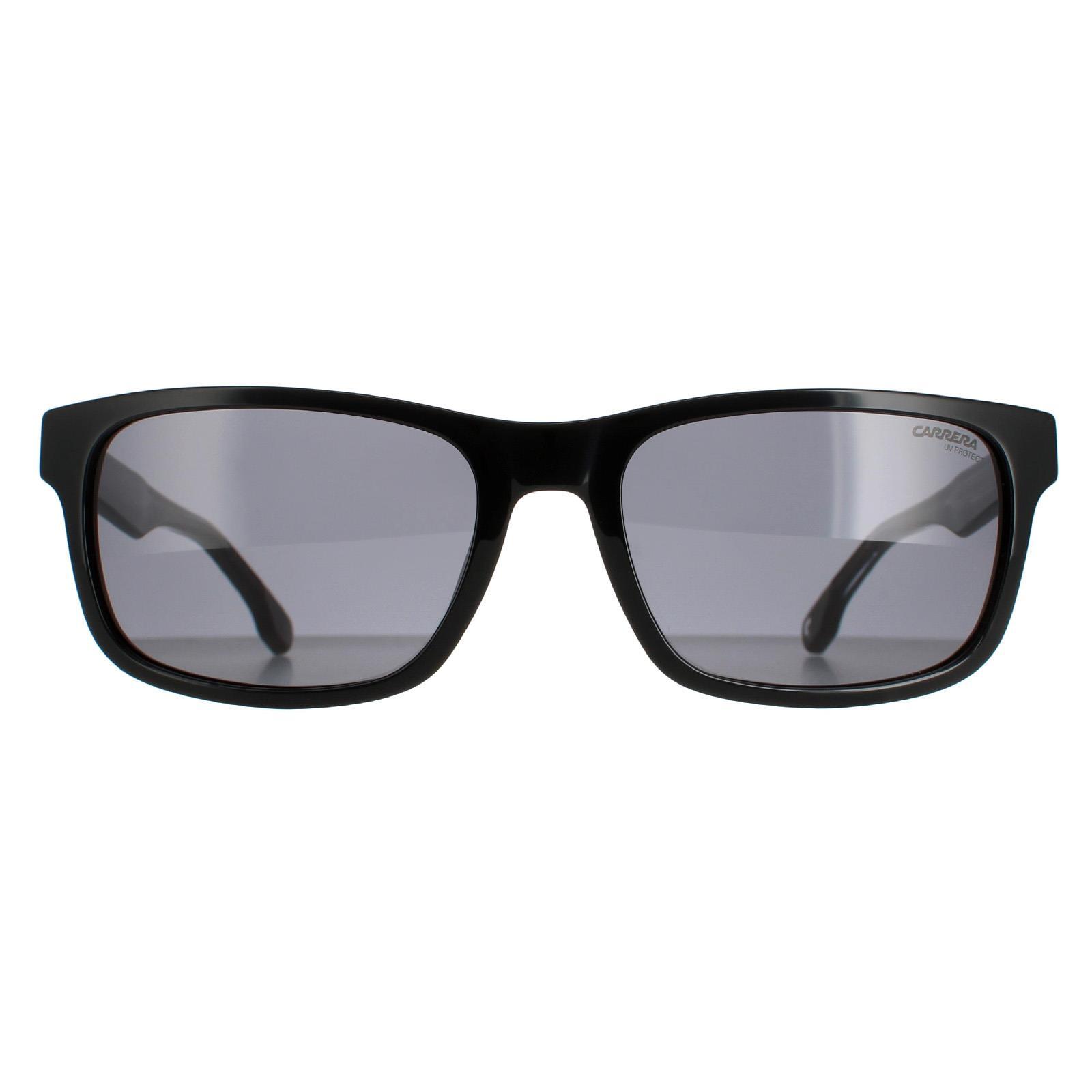 Carrera Rectangle Mens Black Grey Sunglasses 1/4