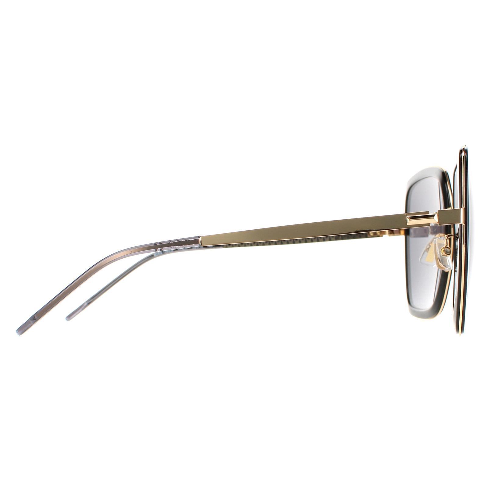 Hugo Boss Square Womens Gold Black Grey Sunglasses 4/4