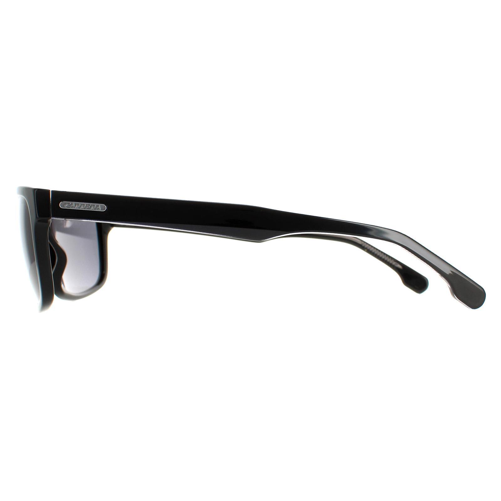 Carrera Rectangle Mens Black Grey Sunglasses 3/4