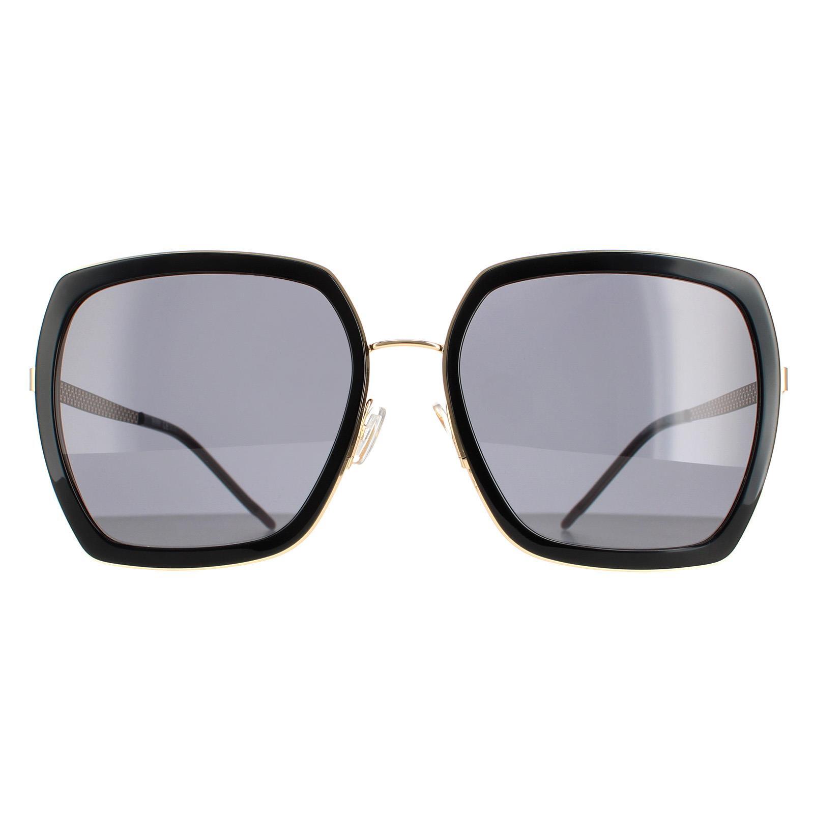 Hugo Boss Square Womens Gold Black Grey Sunglasses 1/4