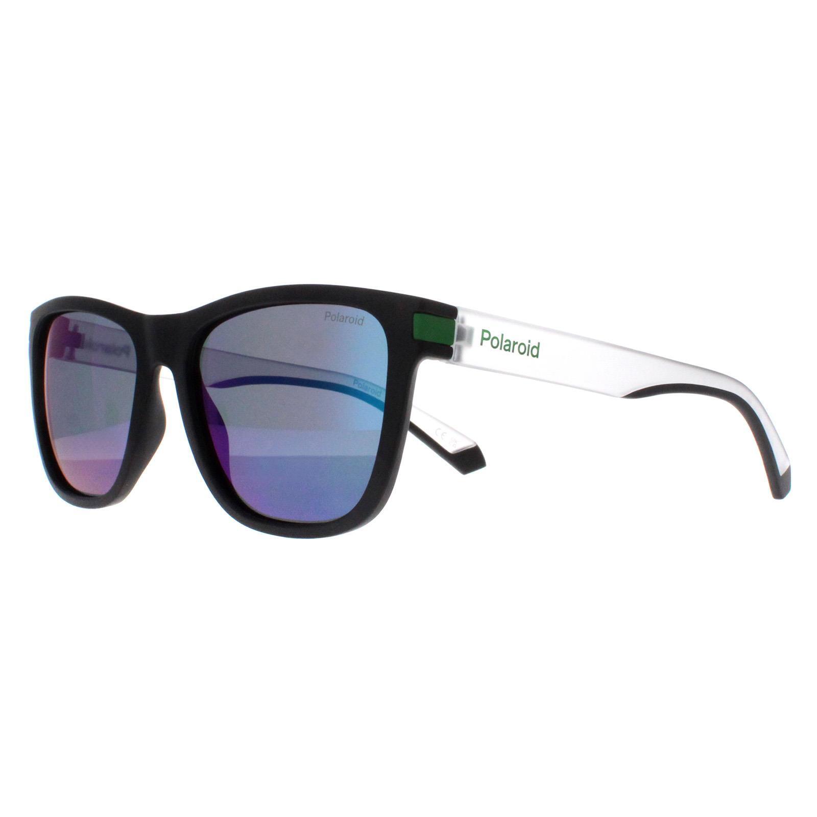 Polaroid Square Unisex Matte Black Green Grey Green Mirror Polarized PLD 2138/S 2/4