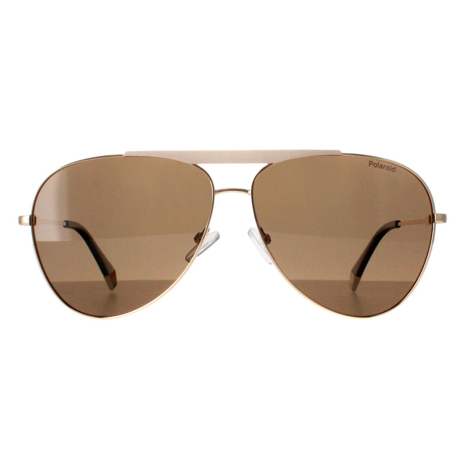 POLAROID Polaroid Aviator Unisex Gold Ivory Bronze Polarized PLD 6200/S/X