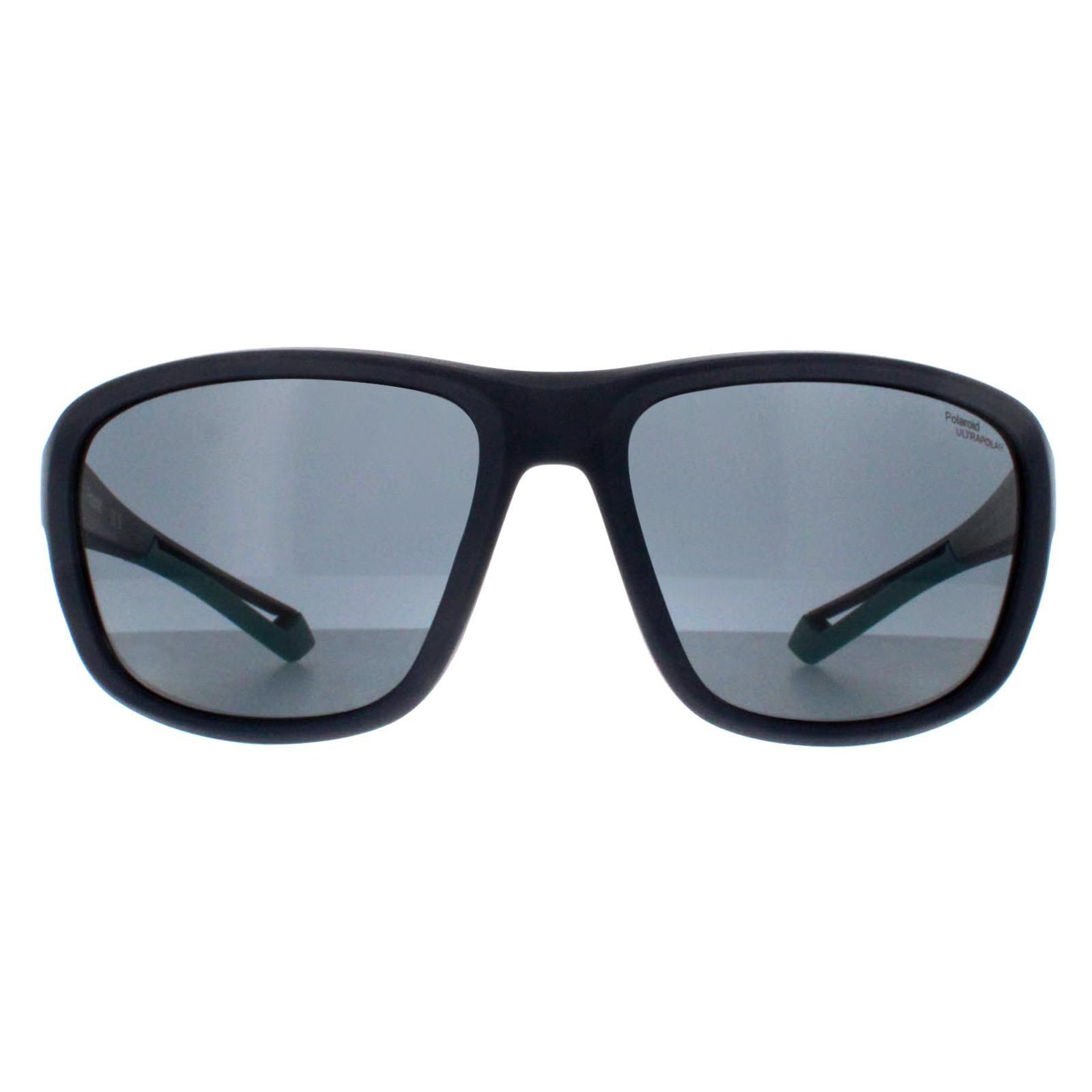 Polaroid Rectangle Unisex Blue Azure Grey Polarized High Contrast PLD 7049/S 1/4