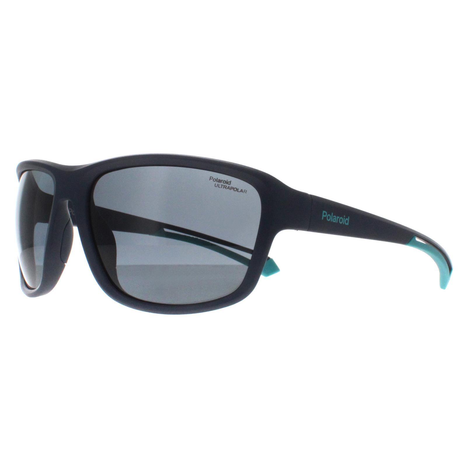 Polaroid Rectangle Unisex Blue Azure Grey Polarized High Contrast PLD 7049/S 2/4