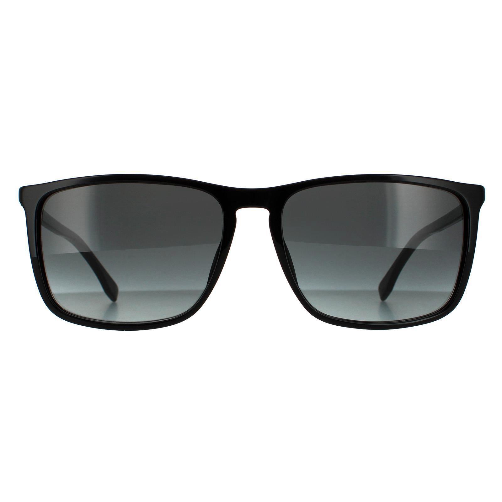 HUGO BOSS Hugo Boss Square Mens Black Dark Grey Gradient Sunglasses