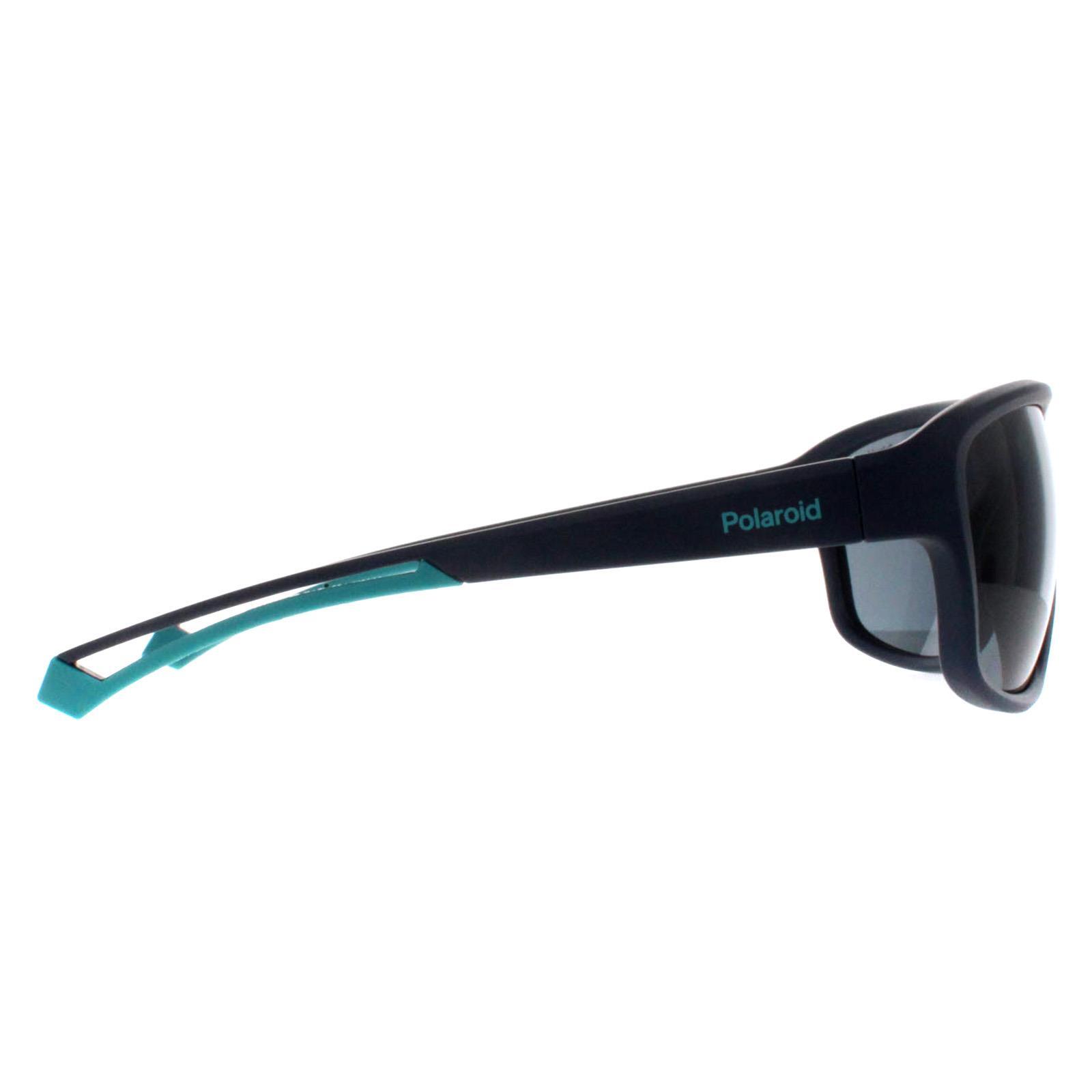 Polaroid Rectangle Unisex Blue Azure Grey Polarized High Contrast PLD 7049/S 4/4
