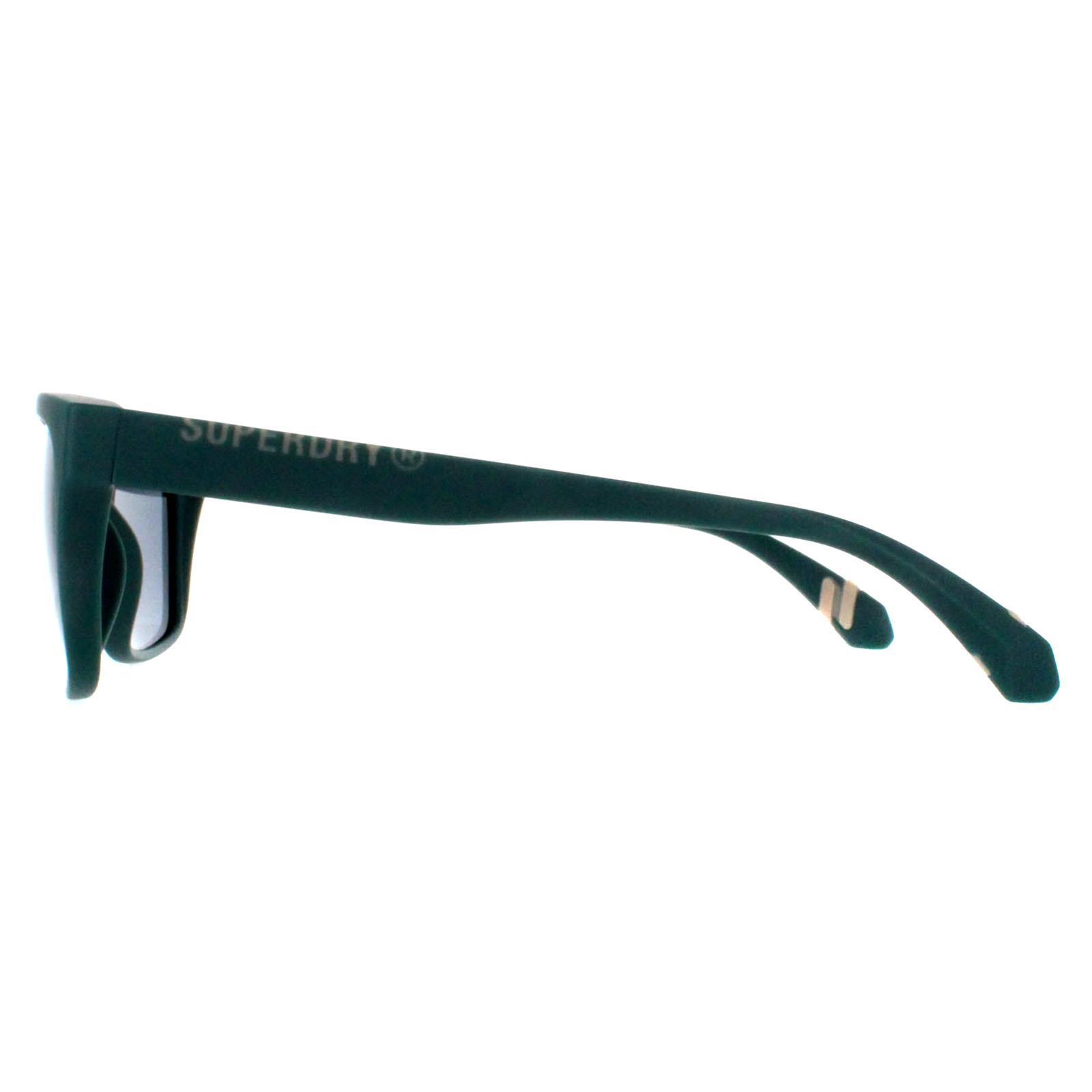 Superdry Rectangle Mens Green Grey Polarized 5009 3/4