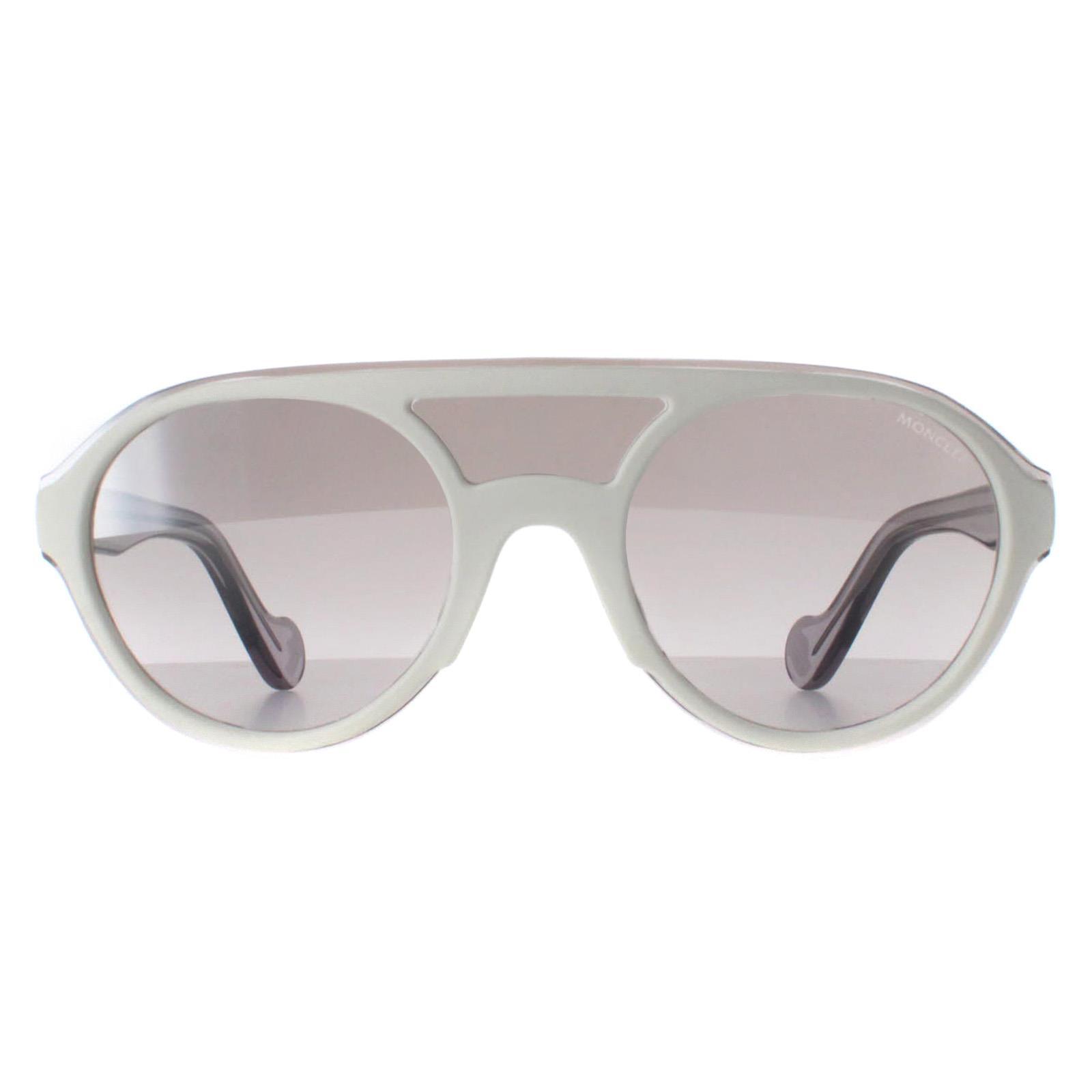 MONCLER Moncler Round Unisex White Transparent Grey Grey ML0052