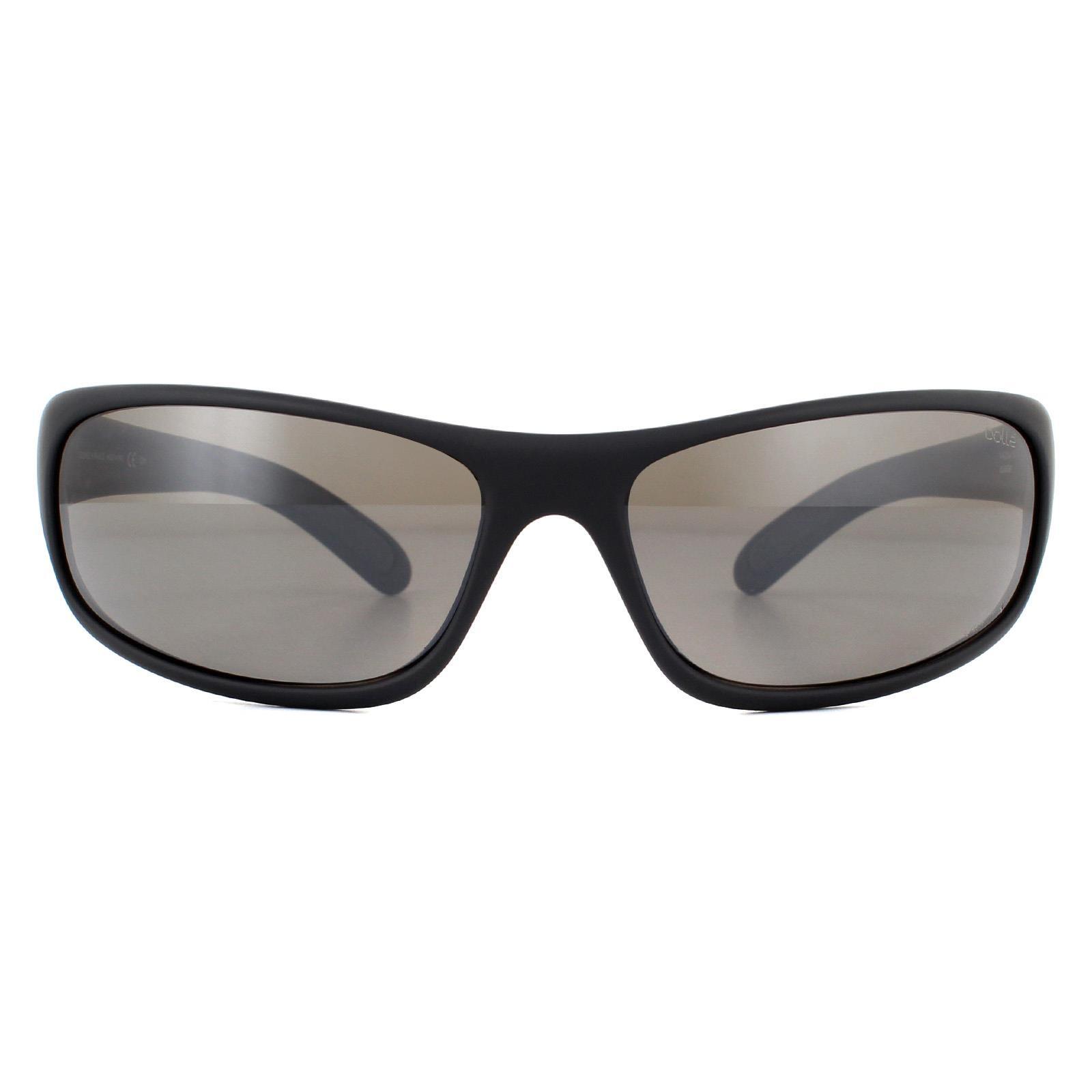 BOLLÉ Bolle Wrap Unisex Matte Black Volt+ Gun Polarized Sunglasses