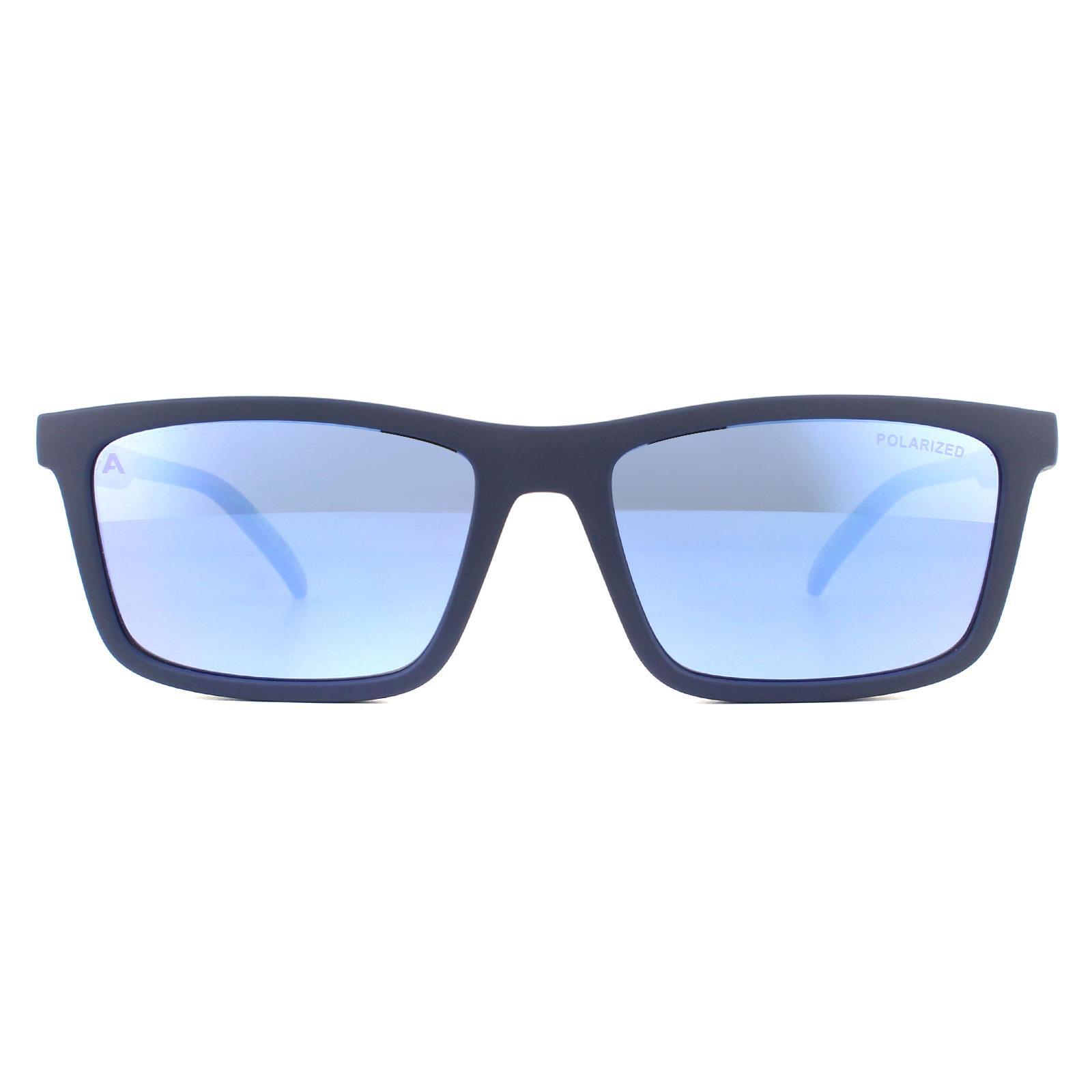 ARNETTE Arnette Rectangle Mens Matte Blue Blue and Clear Sunglasses