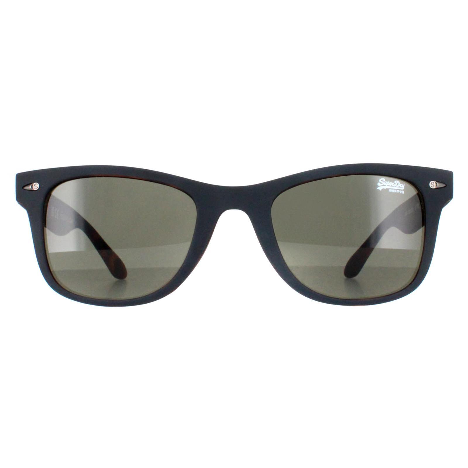 Superdry Square Mens Matte Navy Havana Green Rookie 1/4
