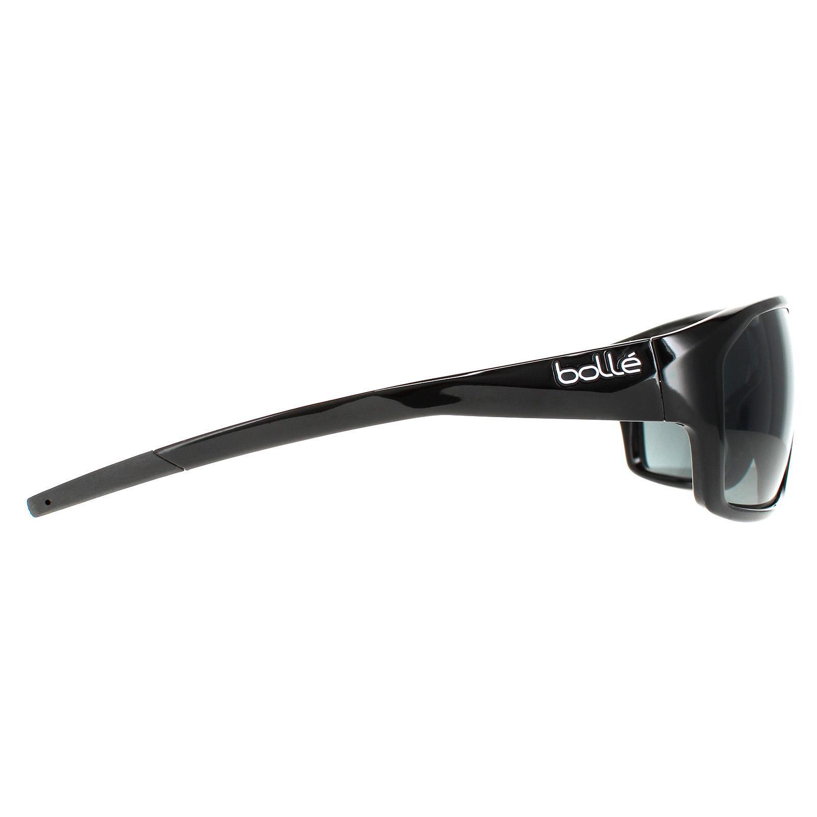 Bolle Wrap Unisex Shiny Black TNS Grey Sunglasses 4/4