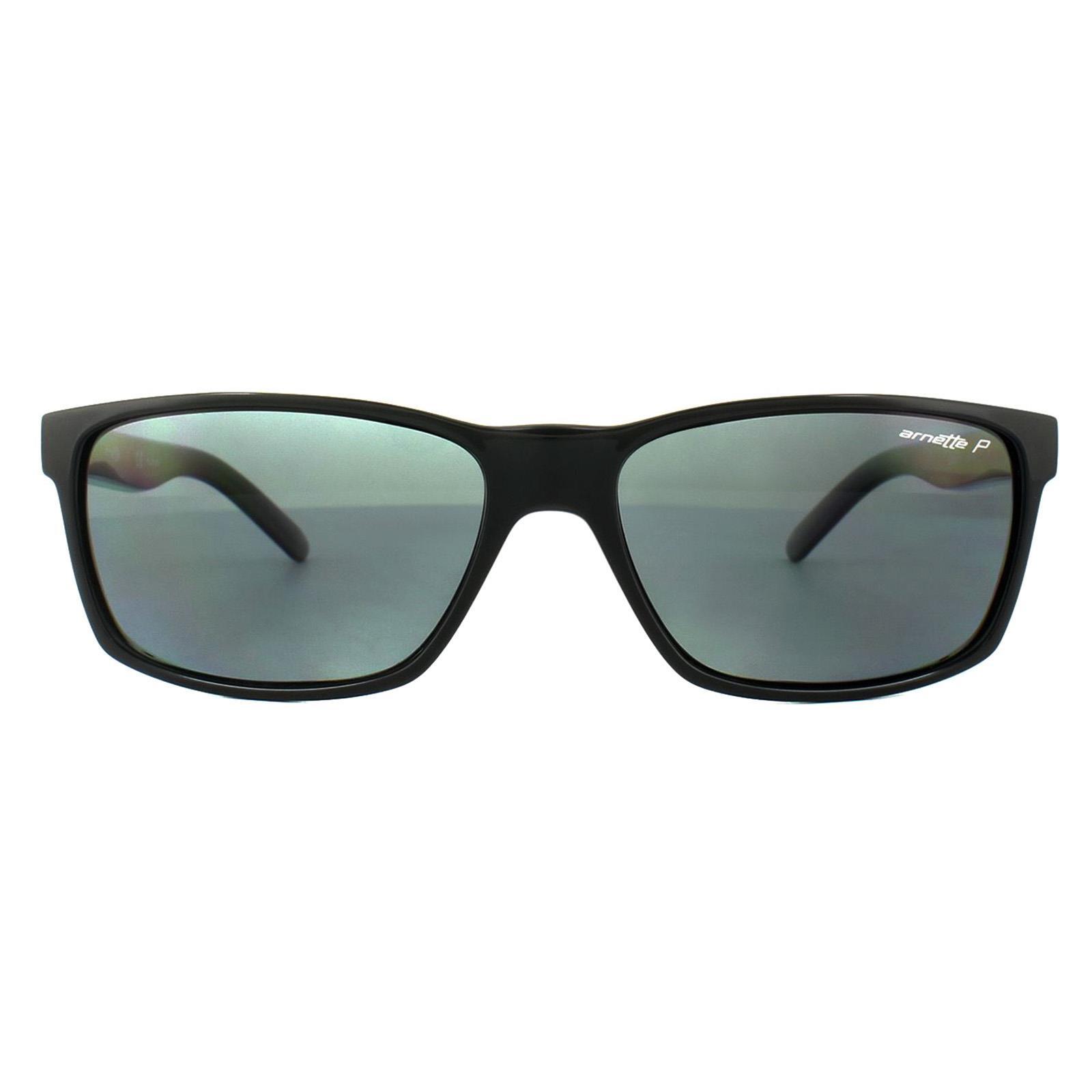 ARNETTE Arnette Rectangle Mens Black Grey Polarized Sunglasses