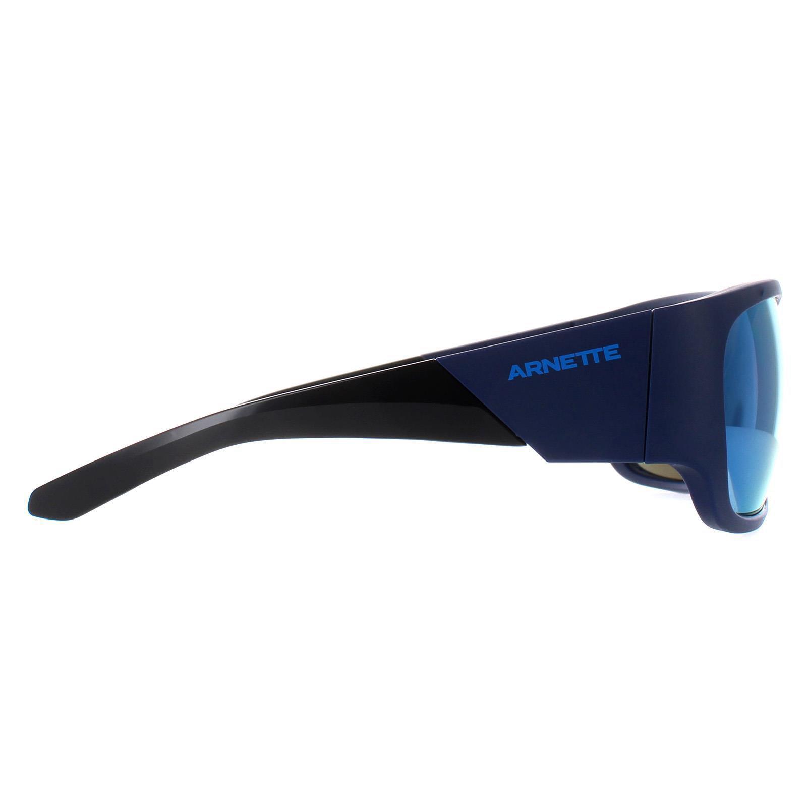 Arnette AN4324 Lil' Snap Occhiali Da Sole Quadrati - Bioplastica Nero Opaco - Lenti A Specchio Arancione/Giallo - Collezione Sostenibile