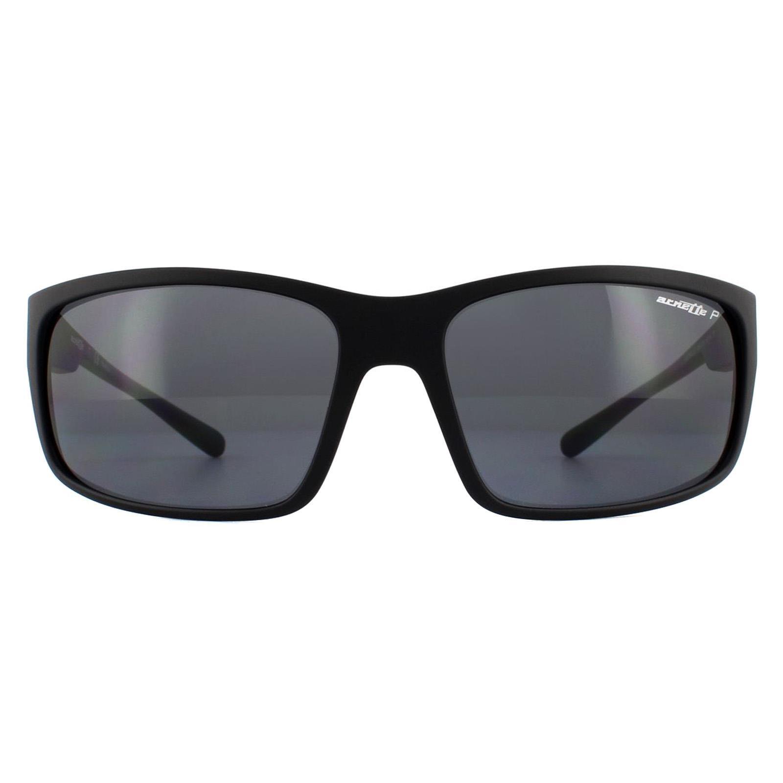 ARNETTE Arnette Wrap Mens Matte Black Grey Polarized Sunglasses