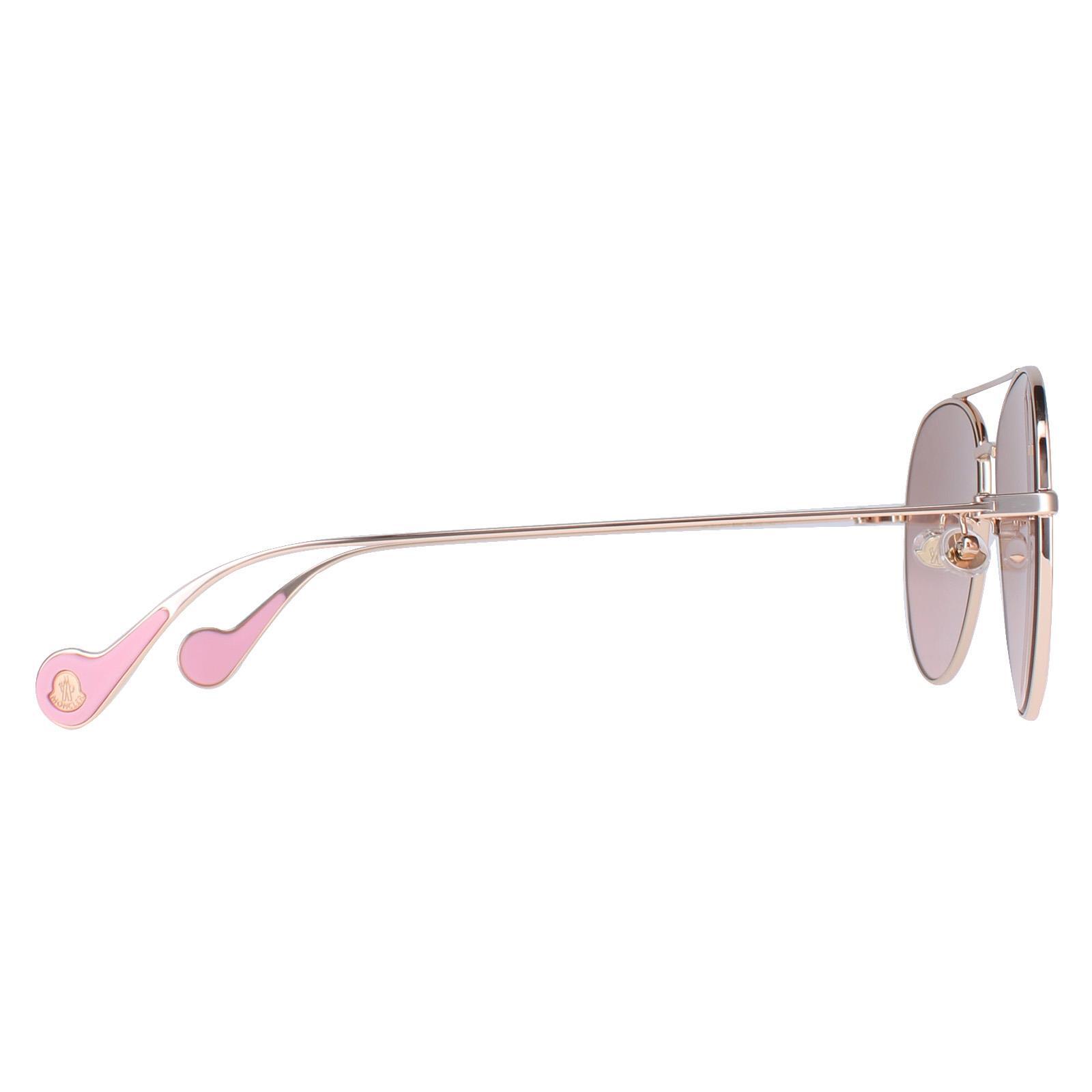 Moncler Aviator Unisex Shiny Rose Gold Brown Pink Gradient ML0110-K 4/4