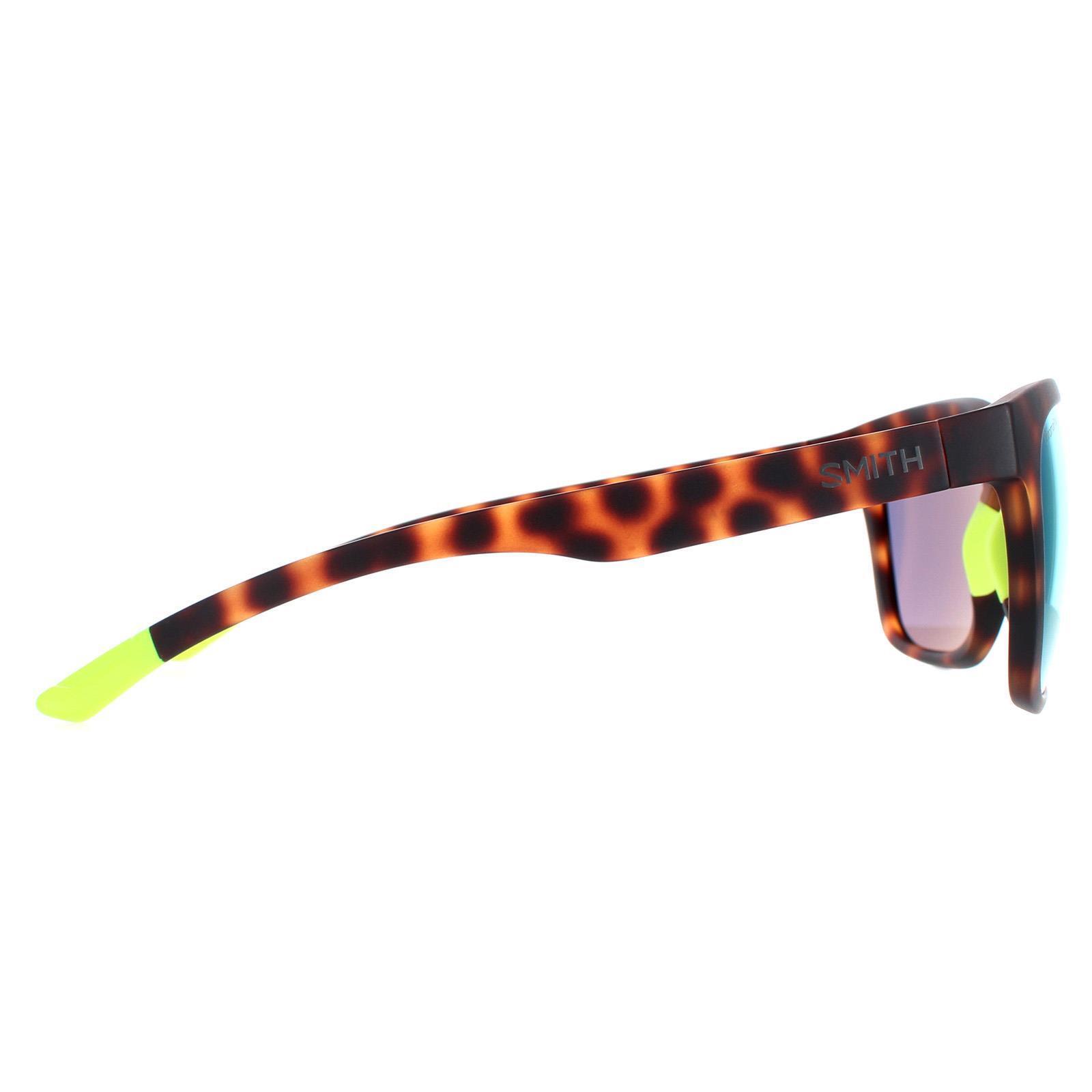 Smith Square Mens Matte Tortoise Green Mirror Sunglasses 4/4