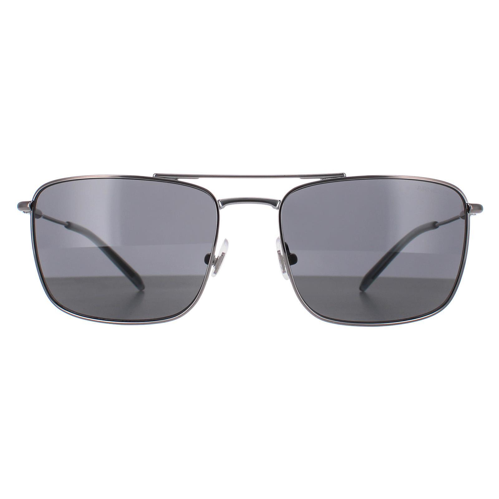 ARNETTE Arnette Rectangle Mens Dark Grey Grey AN3088 Boulevardier