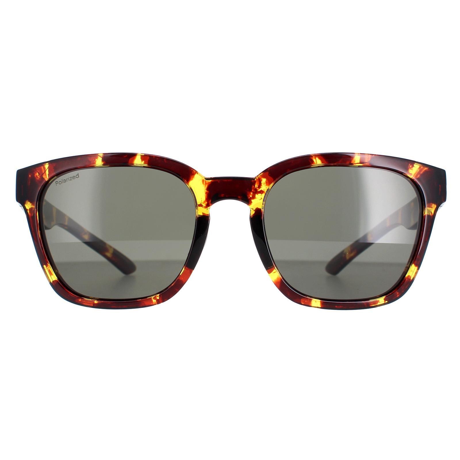 SMITH Smith Square Mens Tortoise Green Polarized Sunglasses