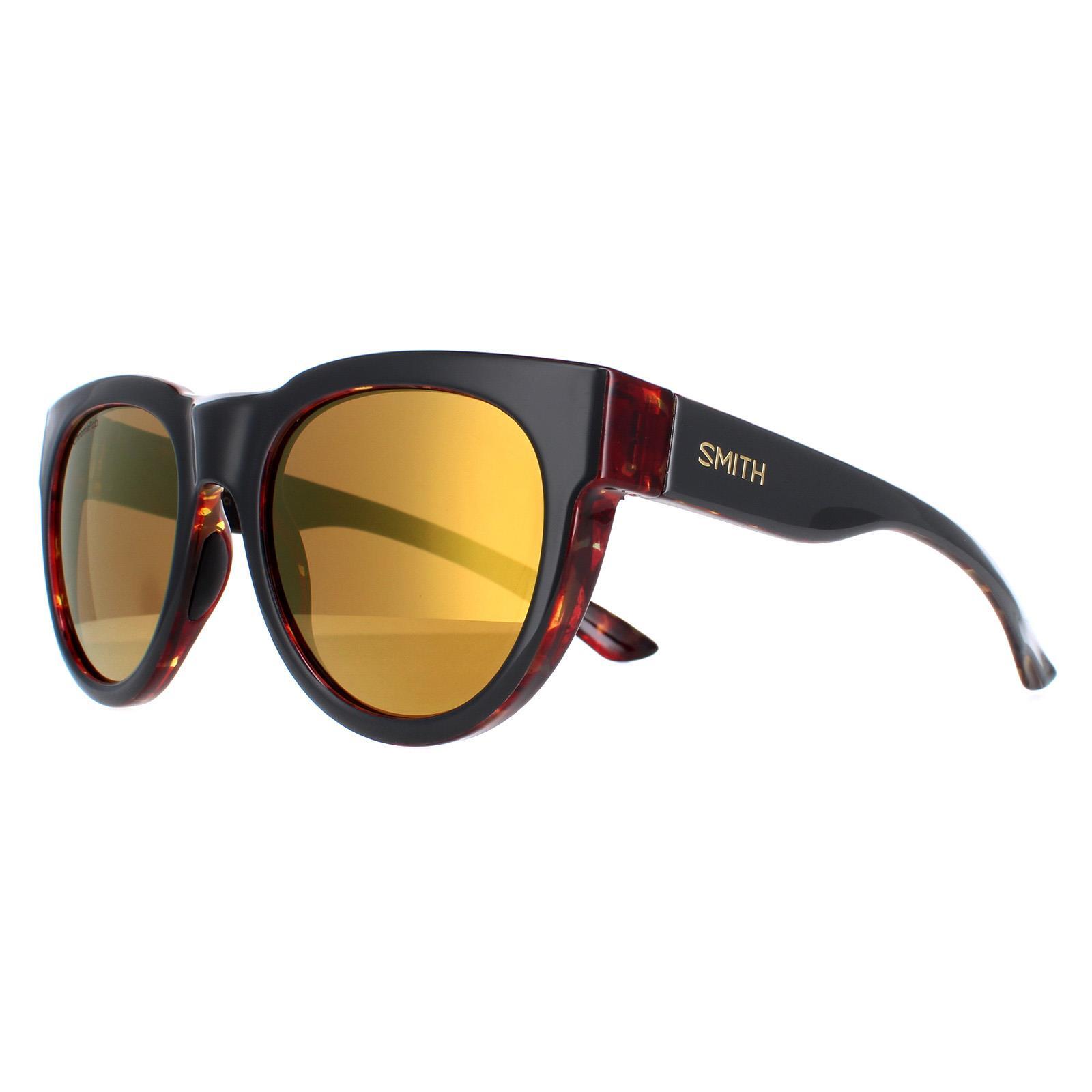 Smith Round Unisex Grey Brown Mirror Polarised Sunglasses 2/4