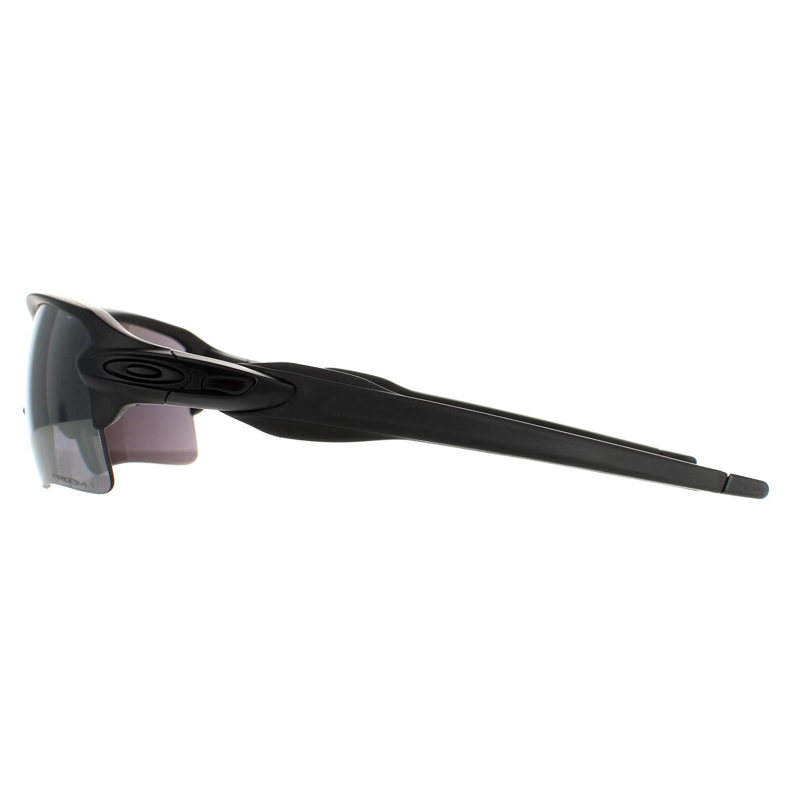 Oakley Wrap Mens Matte Black Prizm Black Polarized Sunglasses 3/4