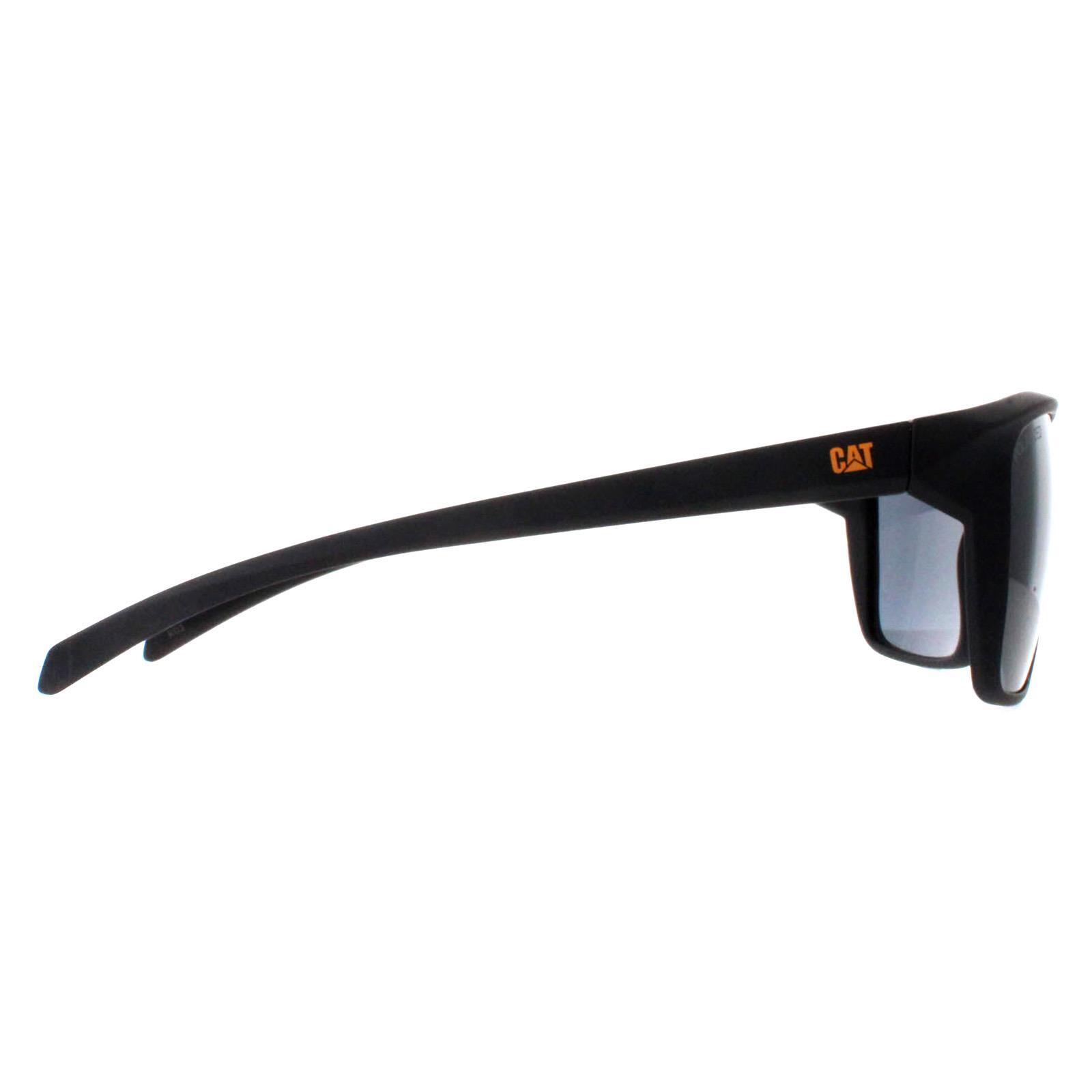 Caterpillar Square Mens Matte Black Smoke Polarized CTS-8012 4/4