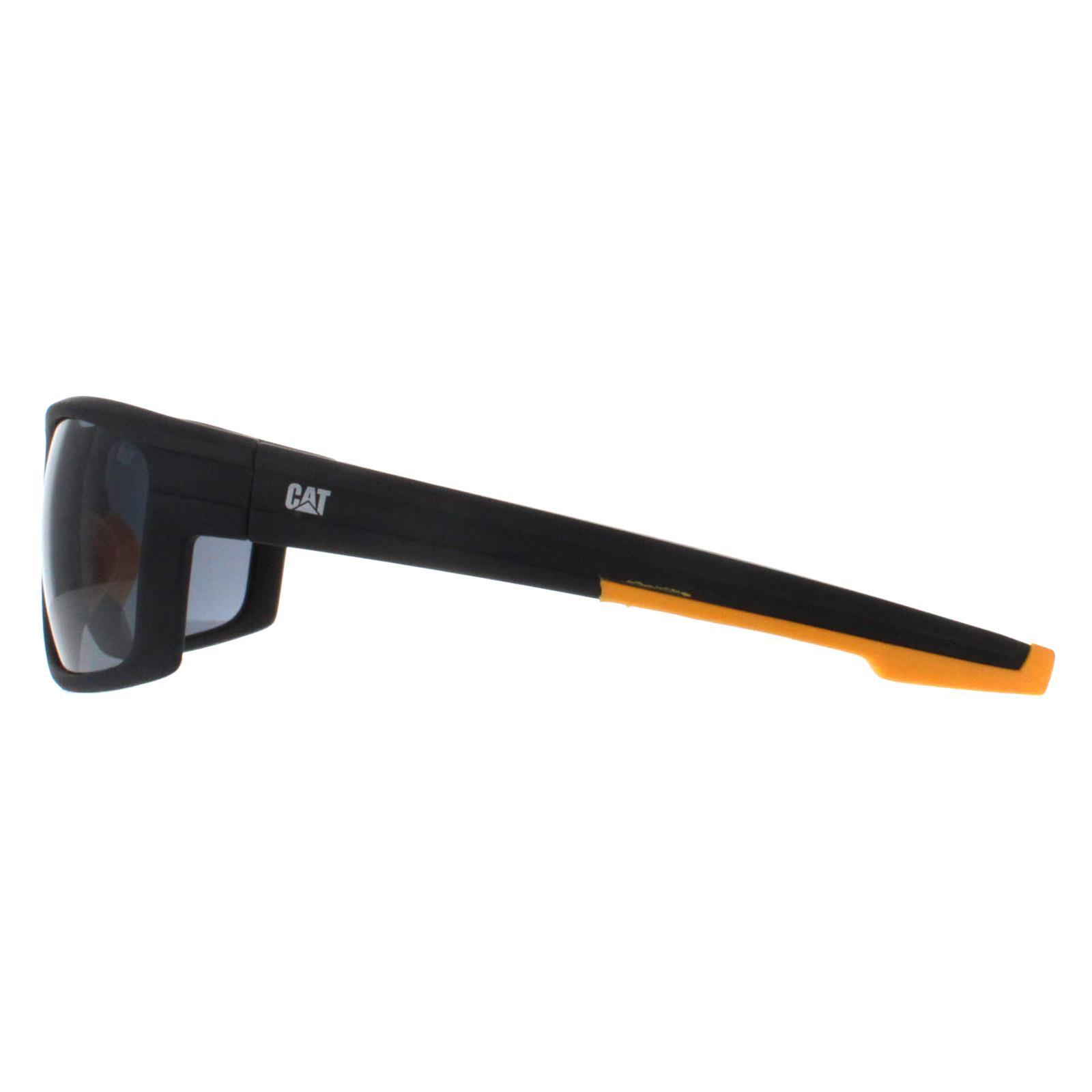 Caterpillar Wrap Mens Matte Black Grey Polarized CTS-MOTOR 3/4
