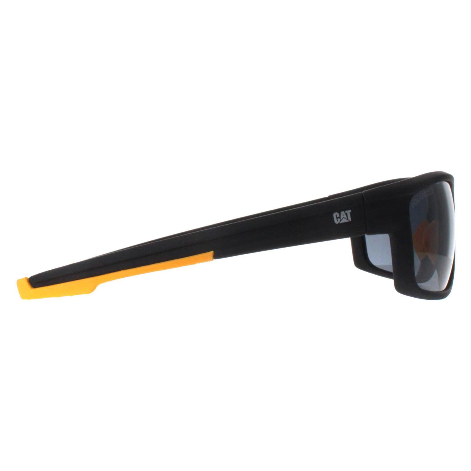 Caterpillar Wrap Mens Matte Black Grey Polarized CTS-MOTOR 4/4