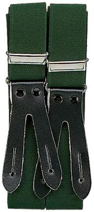 Fritzmann Hosenträger Hosenträger mit Lederschlaufen für Knöpfe NEU oliv grün