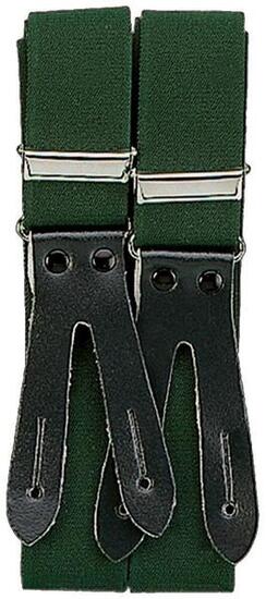 Fritzmann Hosenträger Hosenträger mit Lederschlaufen für Knöpfe NEU oliv grün