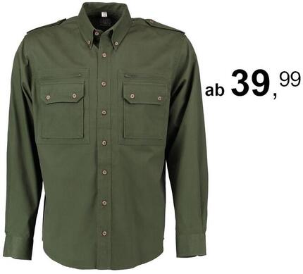 OS Trachten® Outdoor-Jagdhemd mit 2 Brusttaschen (mit Reißverschluss) Jägerhemd