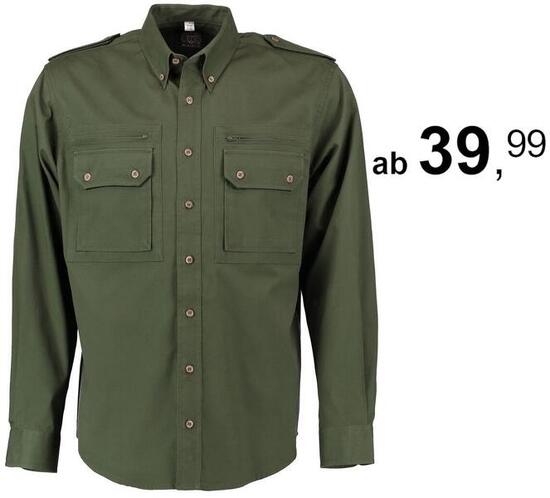 OS Trachten® Outdoor-Jagdhemd mit 2 Brusttaschen (mit Reißverschluss) Jägerhemd
