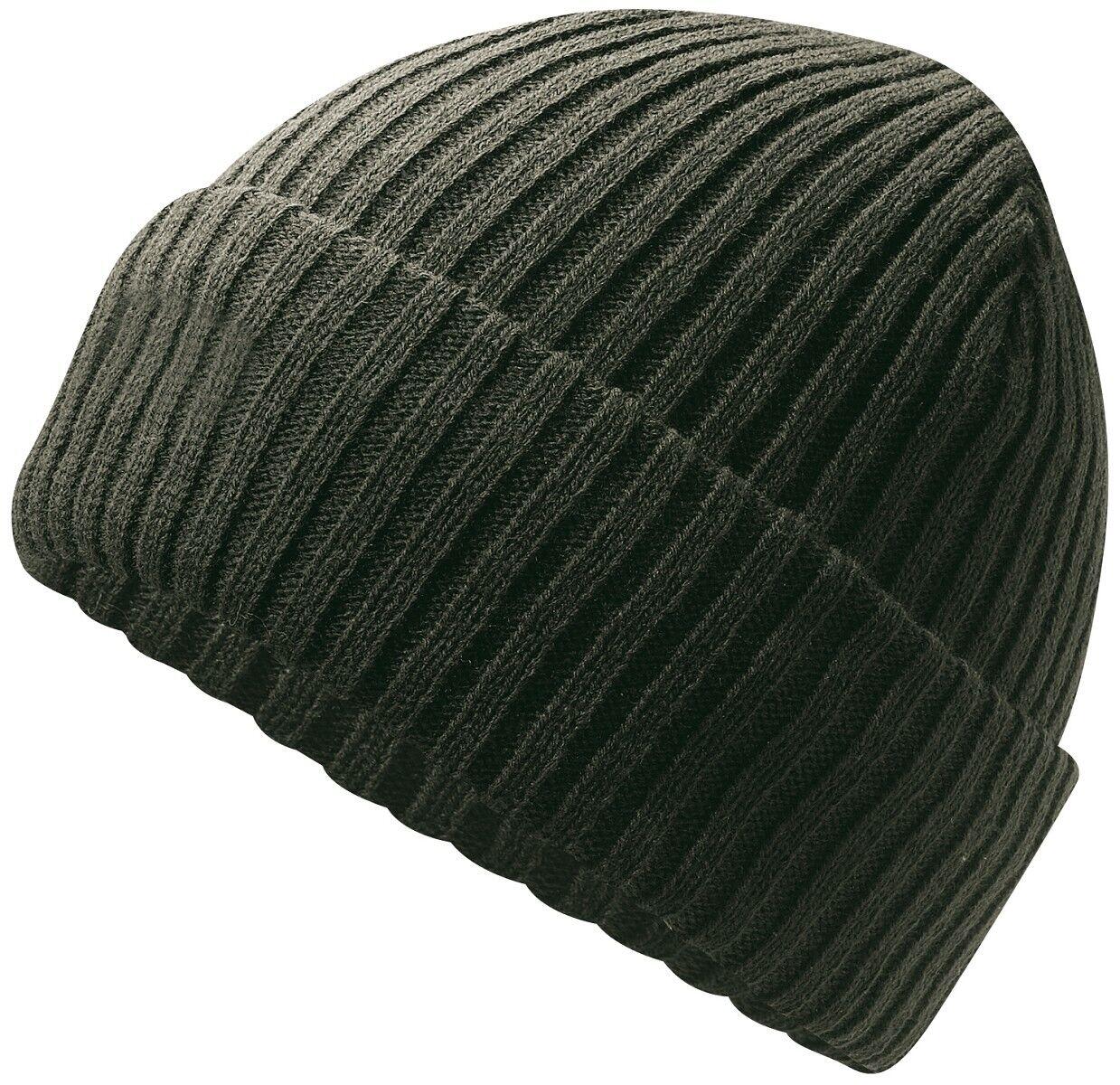 Elutex Jagdmütze oliv grün Strickmütze mit Thinsulate extrem warm günstig NEU 1/3