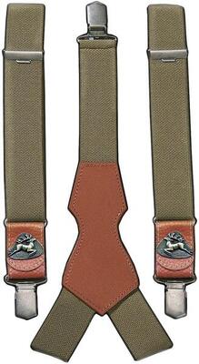 La Chasse Hosenträger "Hirsch" Jagdhosenträger mit Motiv oliv/grün