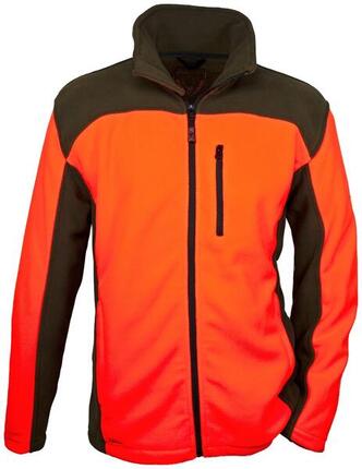 Hubertus® Fleecejacke Jagdjacke Herren oliv/braun oder orange flauschig-warm NEU