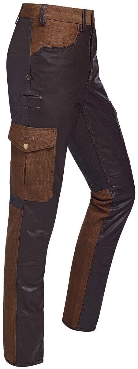 La Chasse® Cargo-Lederhose "Colmar" mit CANVAS-Besatz und 2 Beintaschen Jagdhose 1/5