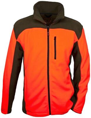 Hubertus® Fleecejacke Jagdjacke Herren oliv/braun oder orange flauschig-warm NEU