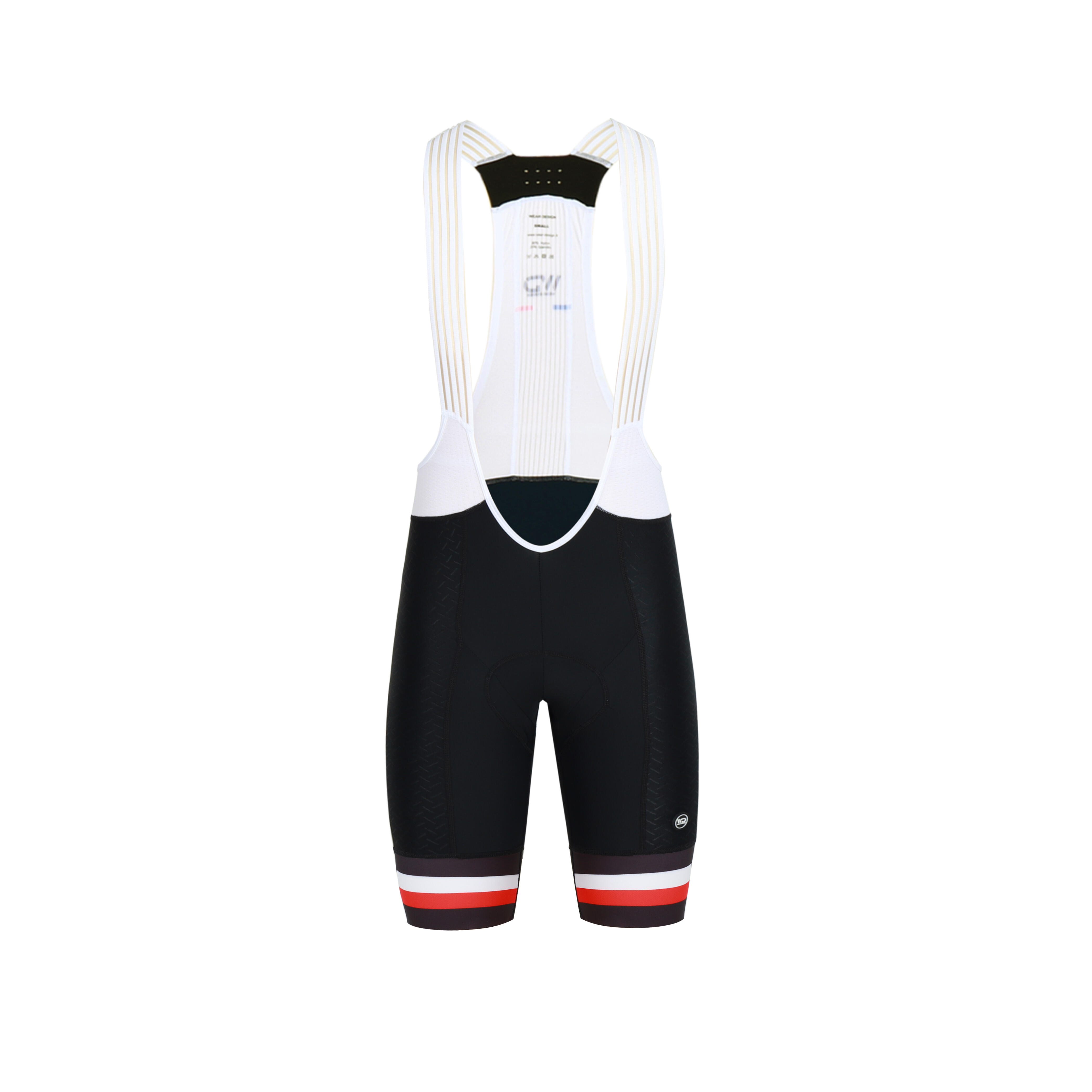 Calções de ciclismo challenger para homem preto/vermelho