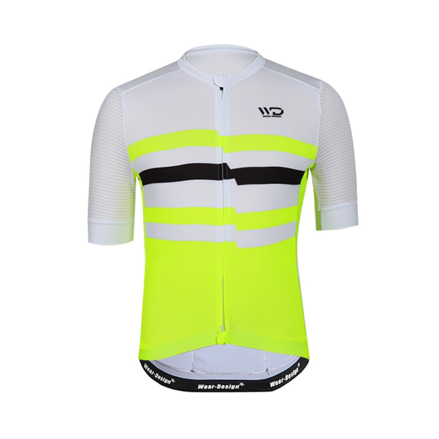 WEAR DESIGN Maglia da ciclismo CHALLENGER uomo bianco/giallo/nero
