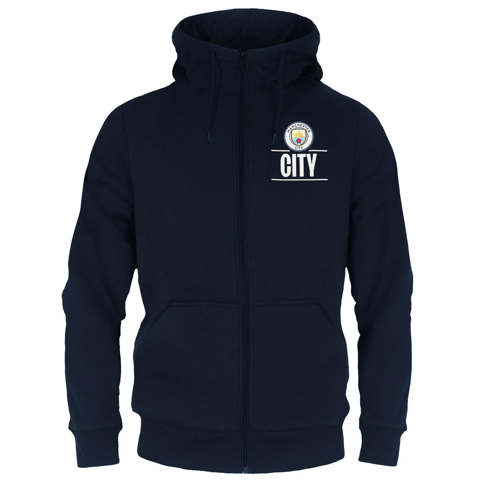 Manchester City Mens Hoody Zip Fleece OFFICIAL Football Gift MANCHESTER CITY Decathlon