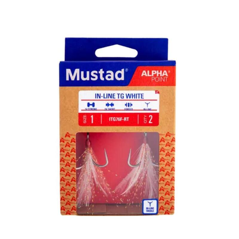 Ancora tripla Mustad red tinse, nr 2, 2 buc / plic