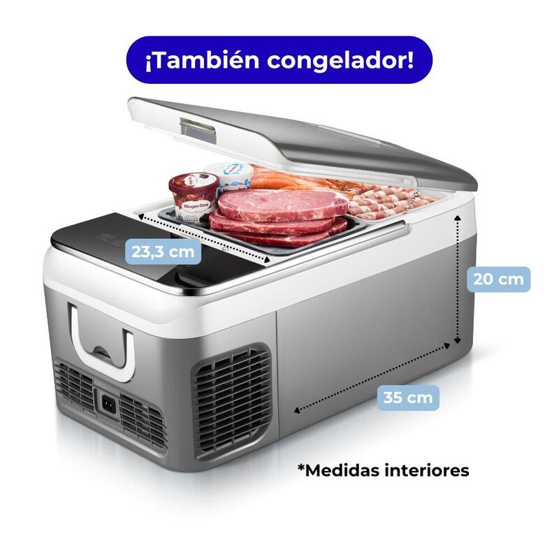 Glacière Électrique à Compresseur TZ18 – 18 Litres, 12/220V,  +10°C à -20°C