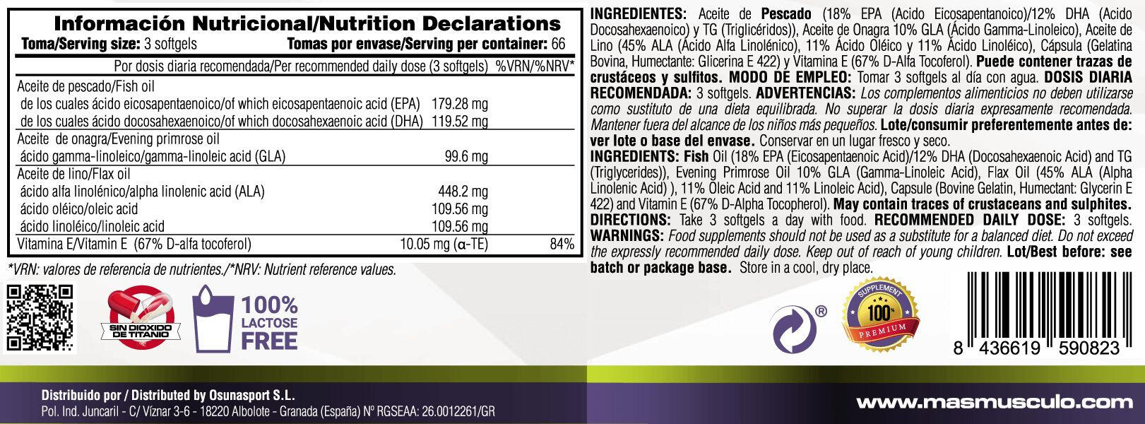 Omega 369 - 200 Softgels MASMUSCULO 6/6