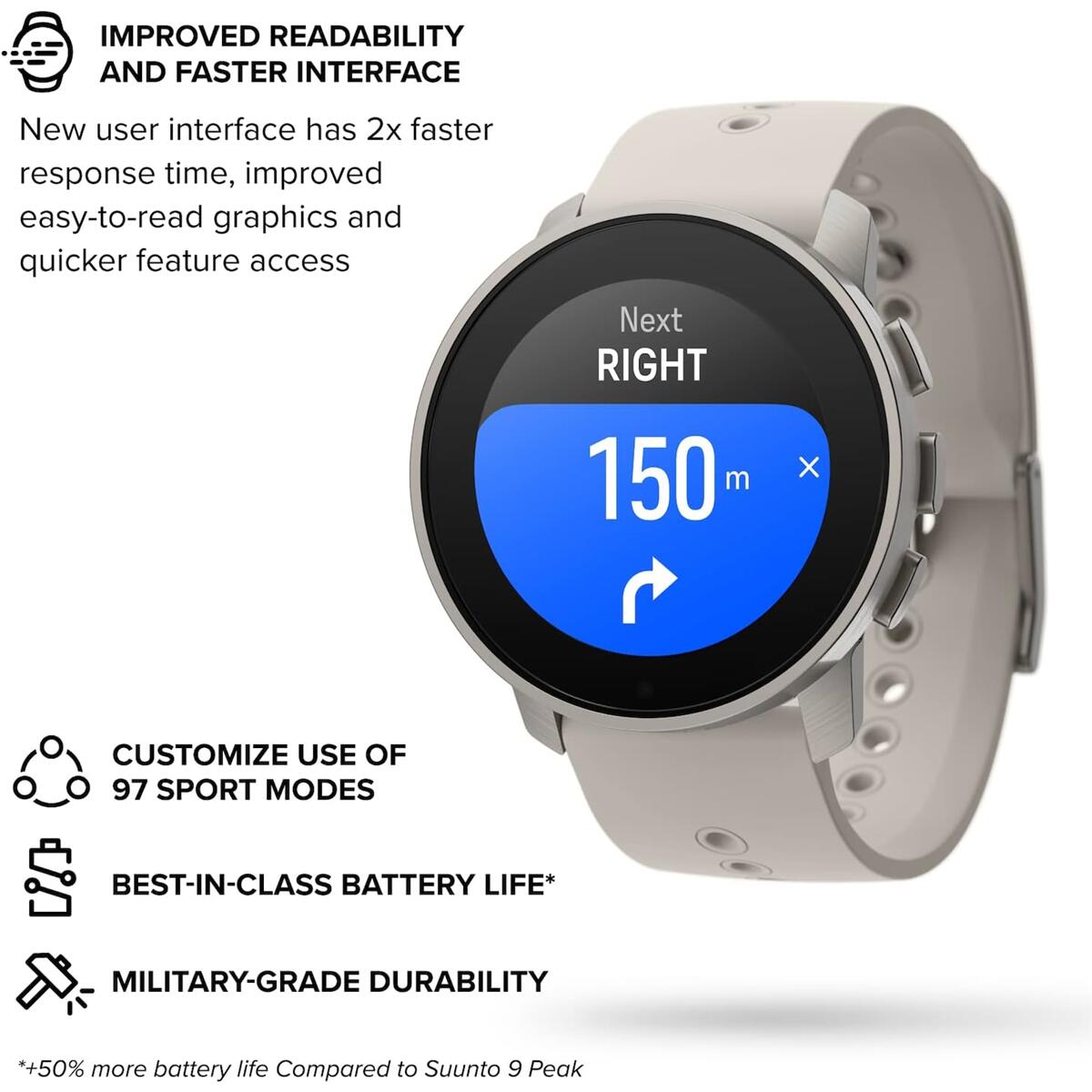 Suunto 9 Peak Pro Titanium Gps Sports Watch Sand Suunto 9 Peak Pro Titanium Gps Sports Watch Sand