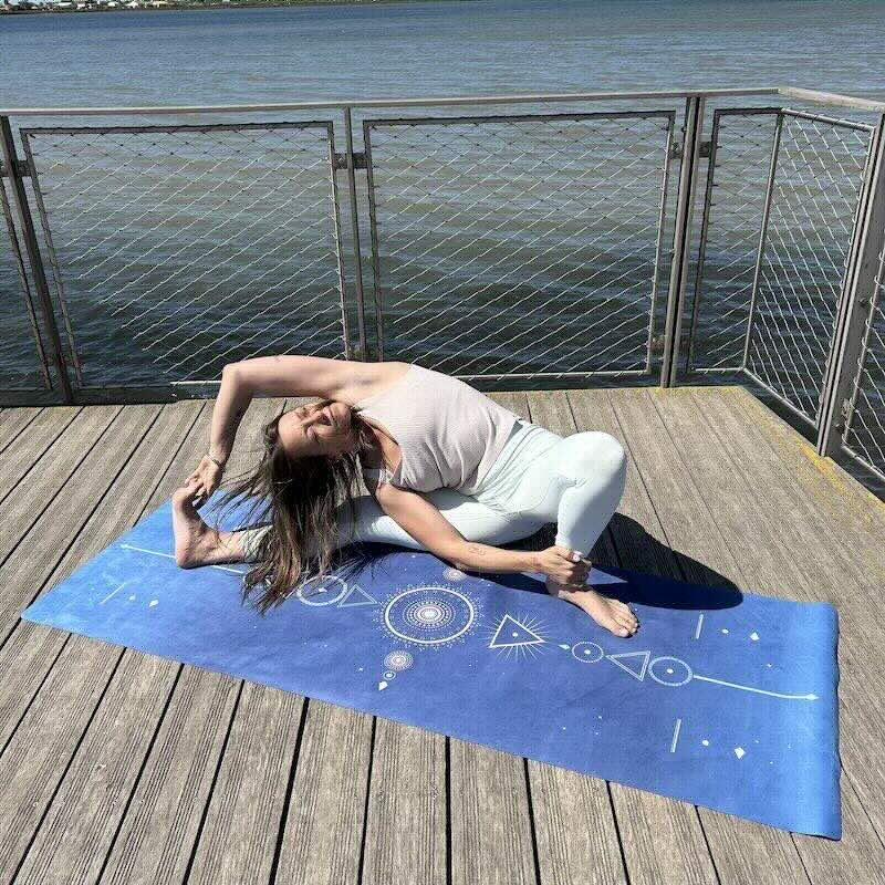 Tapis de yoga Voyage Samadhi Bleu 2/5