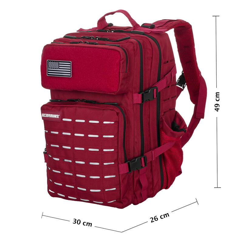 Militaire tactische rugzak ELITRAINX V2 Donkerrood 45L voor sport en reizen