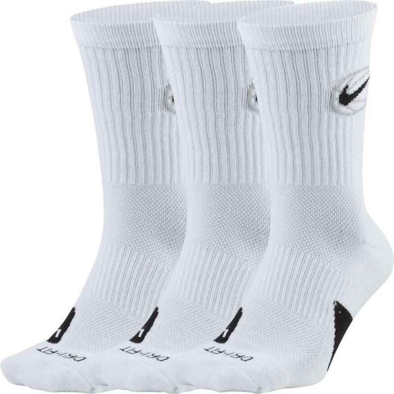 NIKE EVERYDAY BBALL SOCKS 3PR zokni Unisex Fehér L