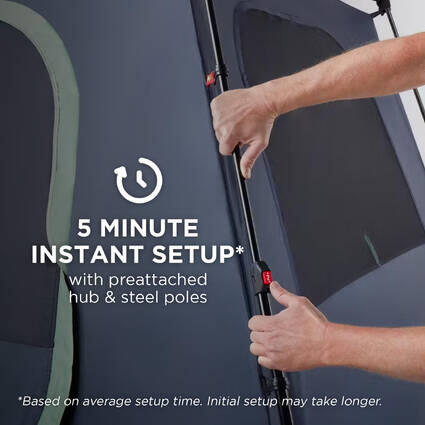 6-Person Skylodge Instant Camping Tent with Telescoping pre-attached Poles, 1 Minute Instant Setup