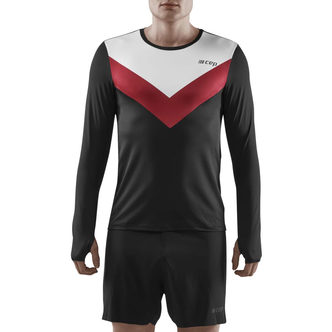 Męska koszulka sportowa Chevron z długim rękawem szybkoschnąca oddychająca CEP 3/7
